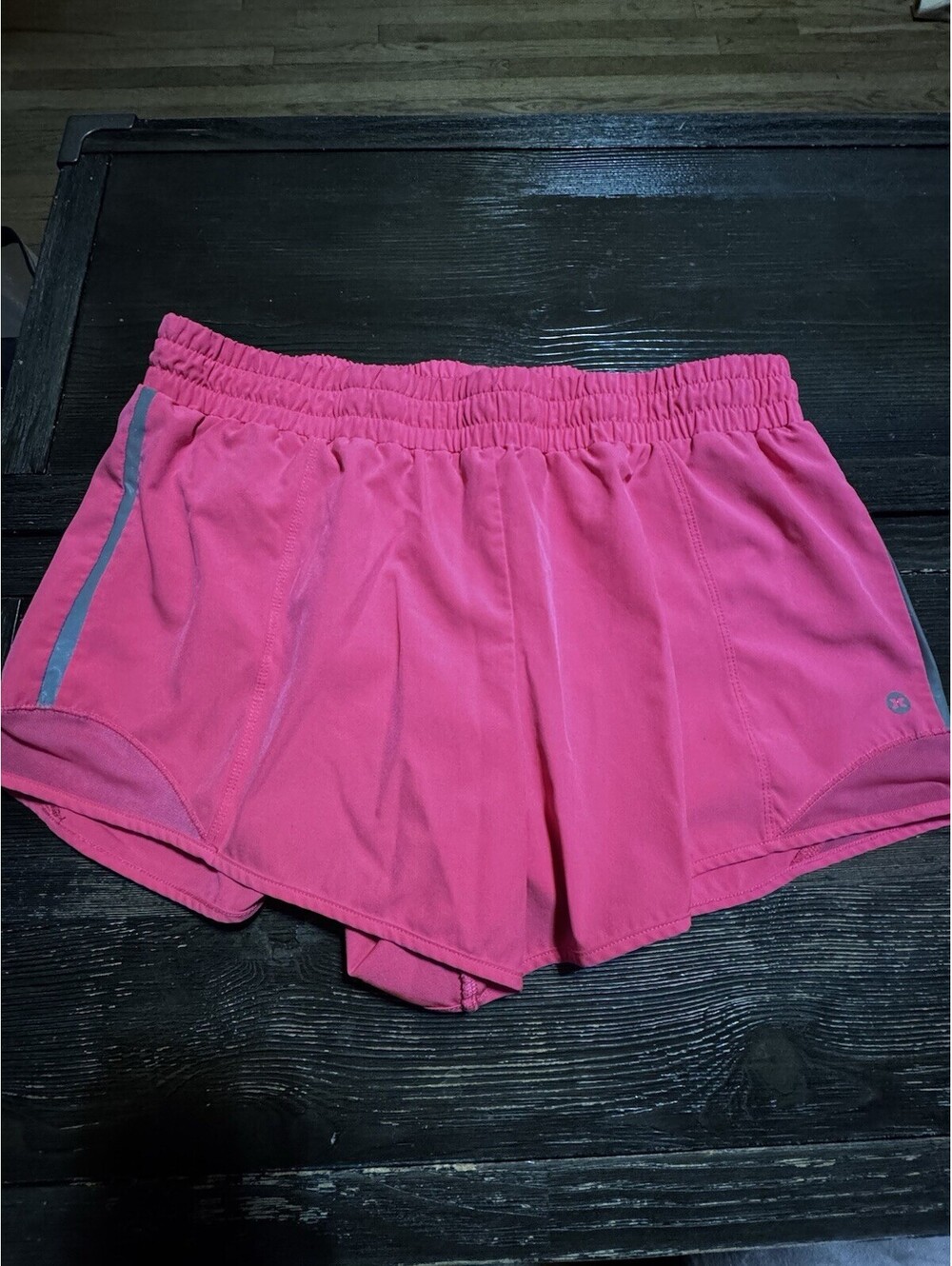 Hurley Dri-FIT Women’s Pink Running Shorts Lined Reflective Athletic Workout
